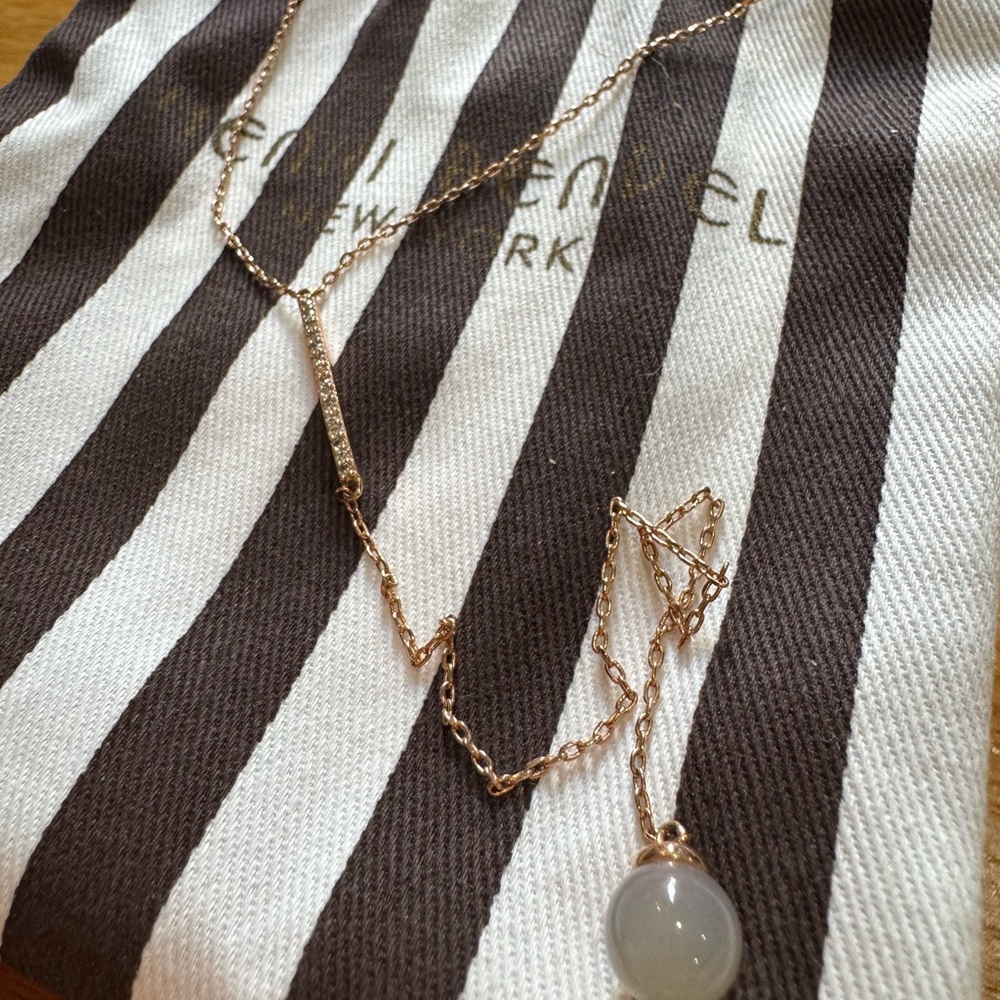 Henri Bendel Rose Gold Lariat Necklace